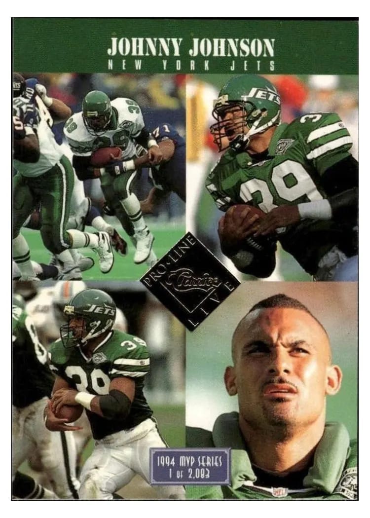 1994 Pro Line Live MVP Sweepstakes Johnny Johnson #32 card