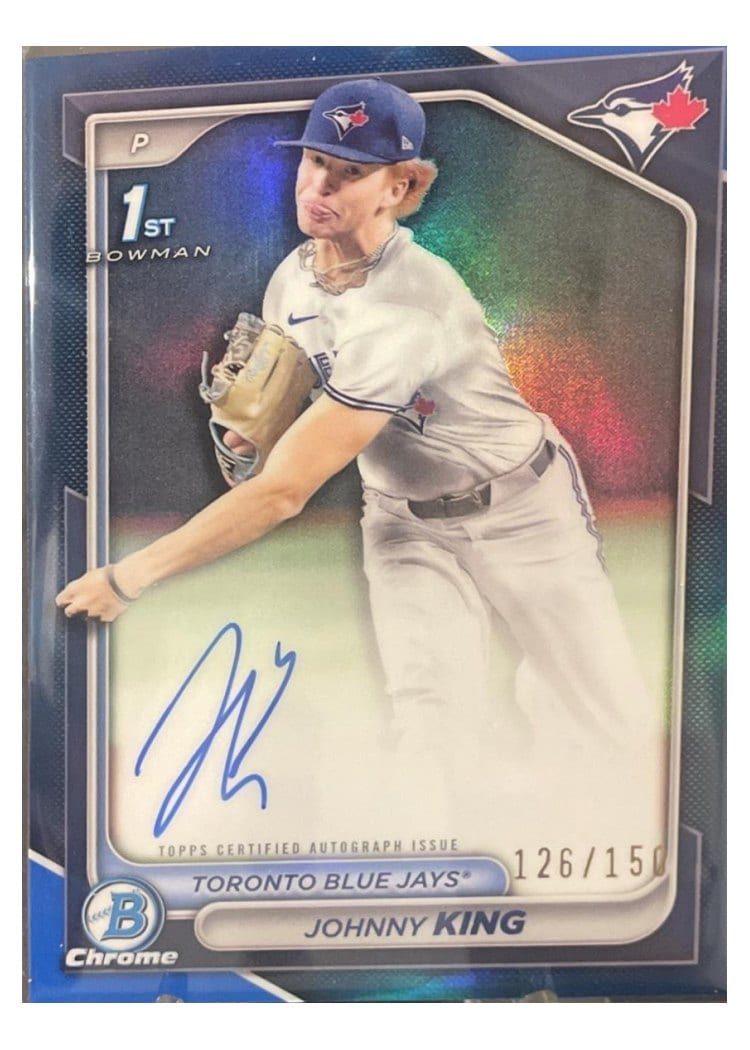 2024 Bowman Draft Chrome Prospect Autographs Johnny King #CPA-JKI card