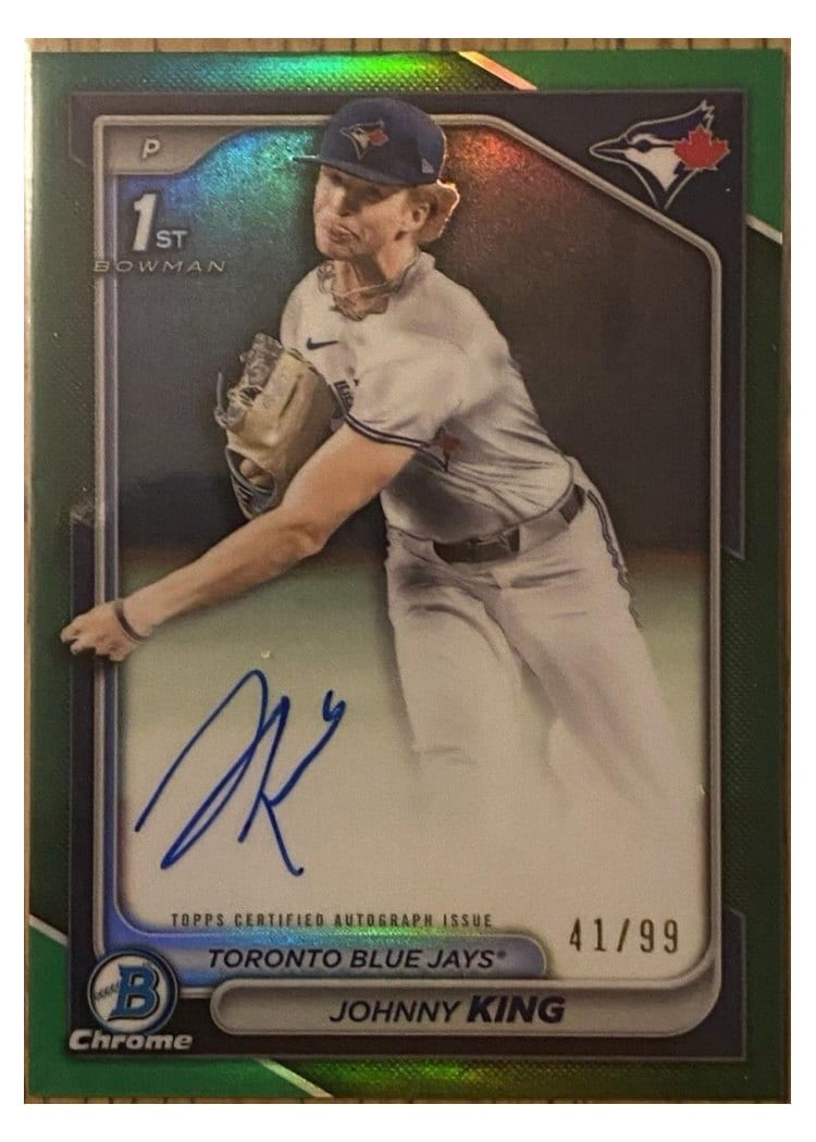 2024 Bowman Draft Chrome Prospect Autographs Johnny King #CPA-JKI card