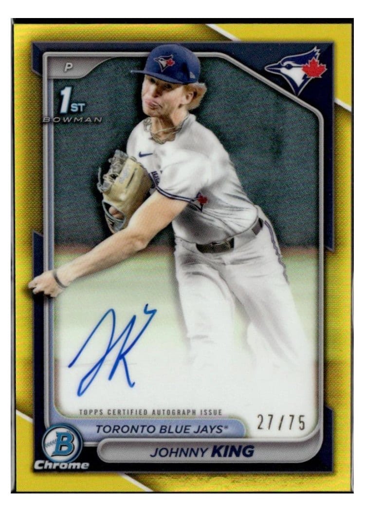 2024 Bowman Draft Chrome Prospect Autographs Johnny King #CPA-JKI card