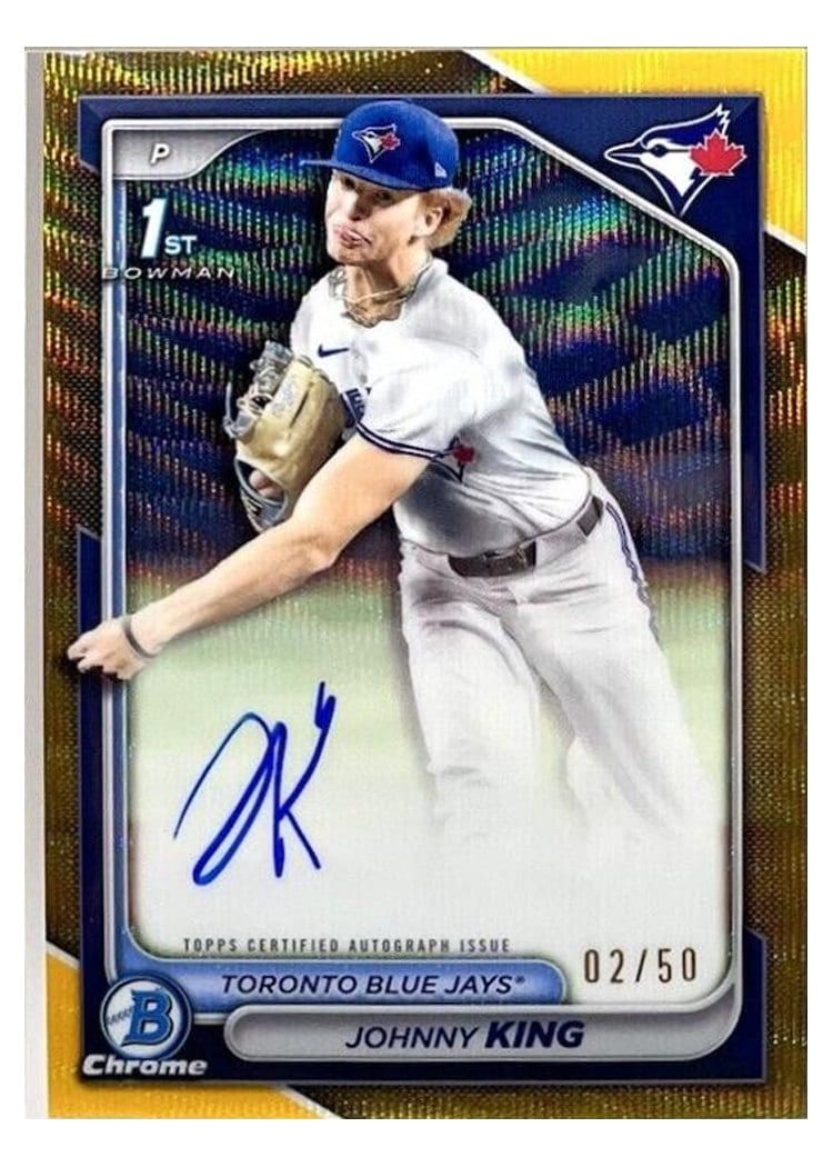 2024 Bowman Draft Chrome Prospect Autographs Johnny King #CPA-JKI card