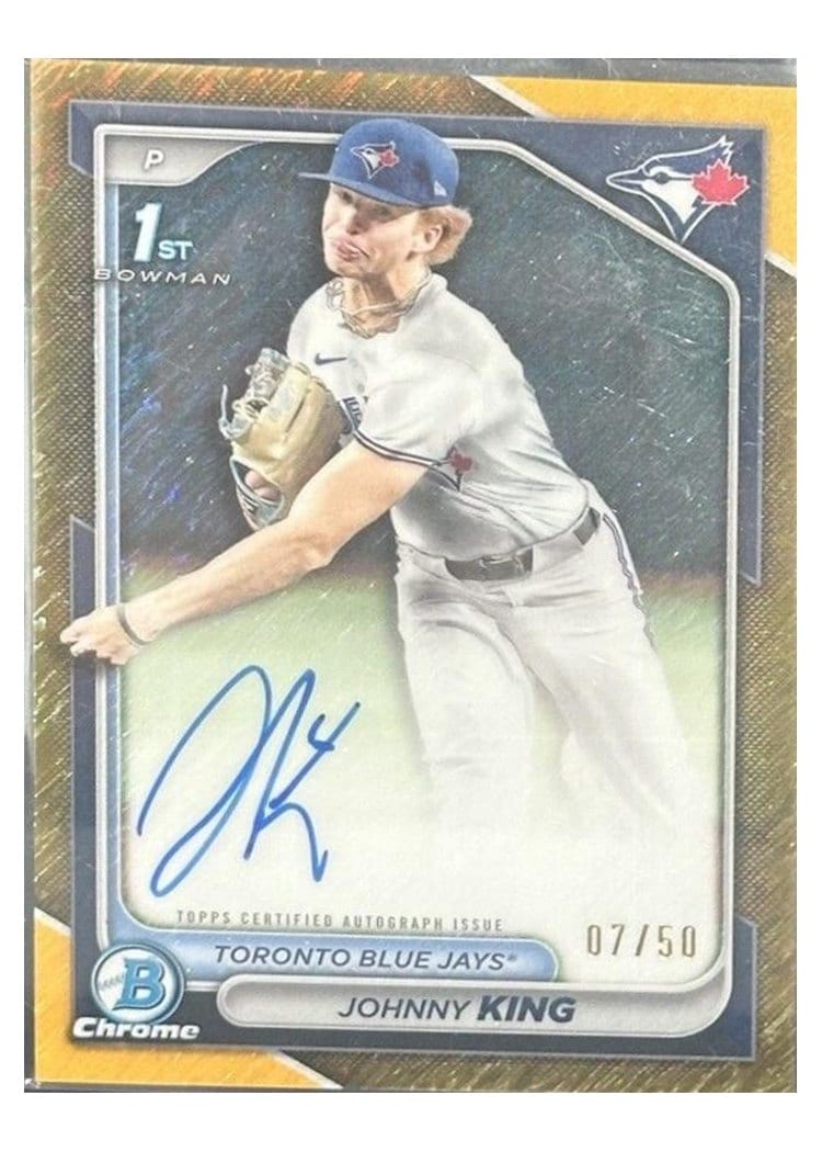 2024 Bowman Draft Chrome Prospect Autographs Johnny King #CPA-JKI card