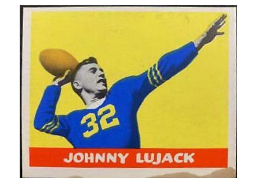 1948 Leaf Johnny Lujack #13 card