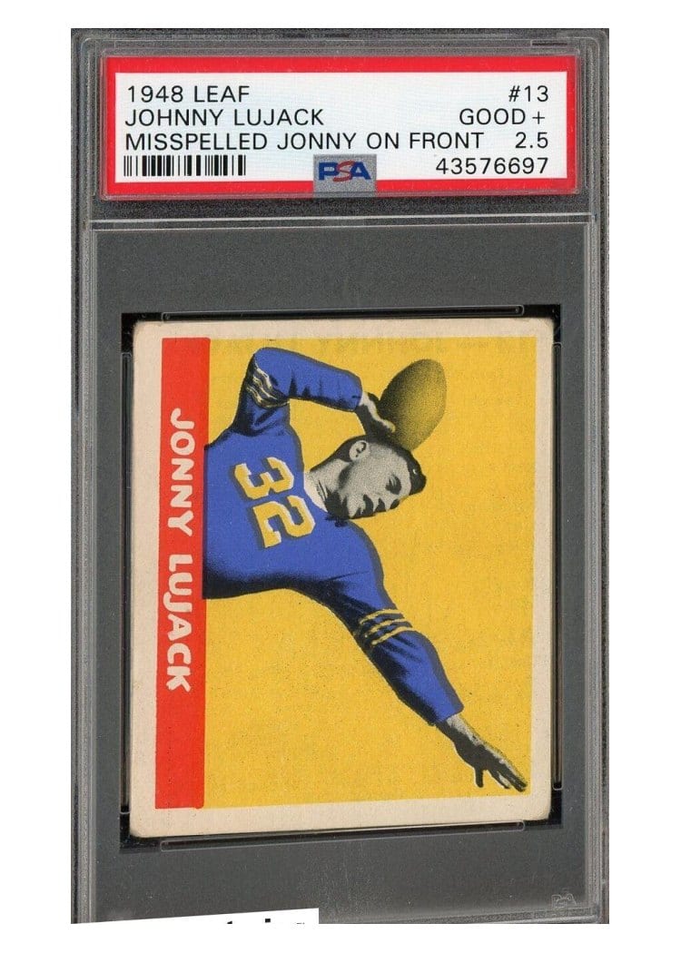 1948 Leaf Johnny Lujack #13 card
