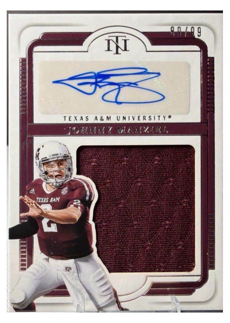 2025 Panini National Treasures Collegiate Silhouettes Signatures Johnny Manziel #13