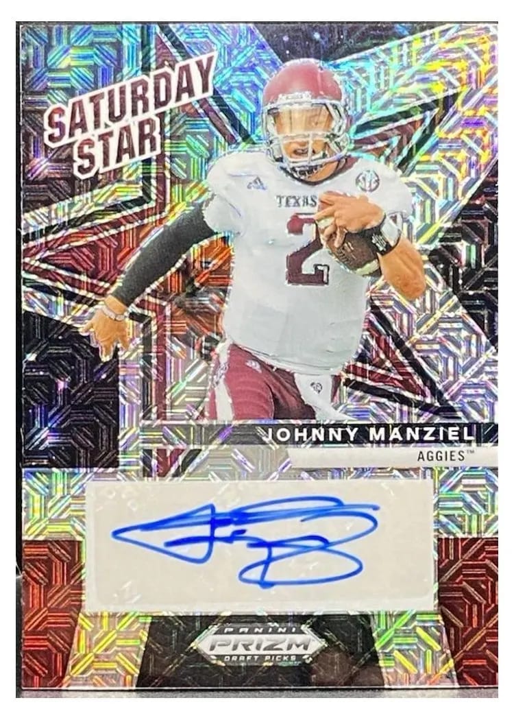 2025 Panini Prizm Draft Picks Saturday Star Signature Johnny Manziel #SSS-JML card
