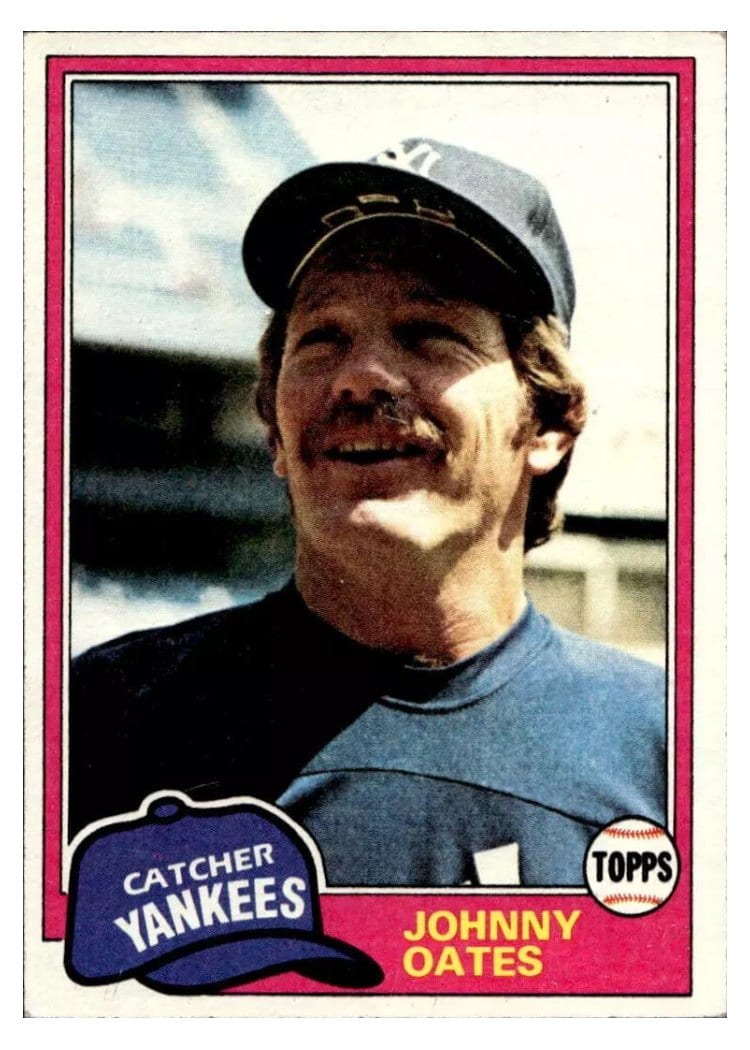 1981 Topps Johnny Oates #303 card