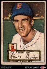 1952 Topps Johnny Pesky #15 card