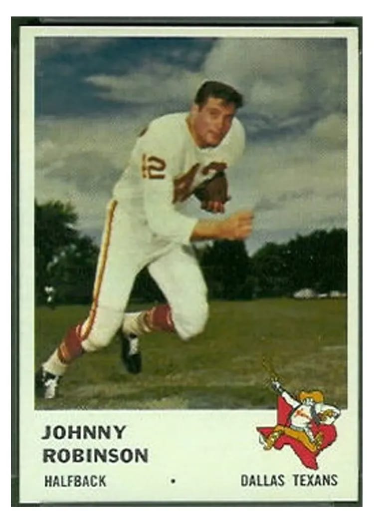 1961 Fleer Johnny Robinson #202 card