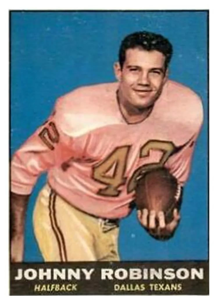 1961 Topps Johnny Robinson #139 card