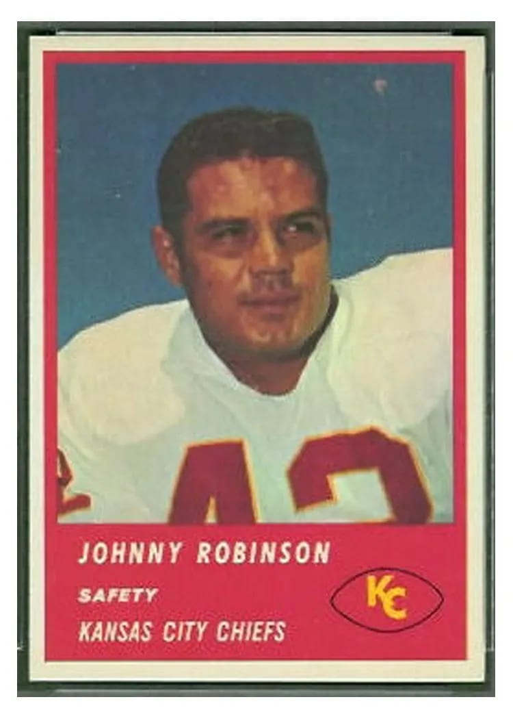 1963 Fleer Johnny Robinson #51 card