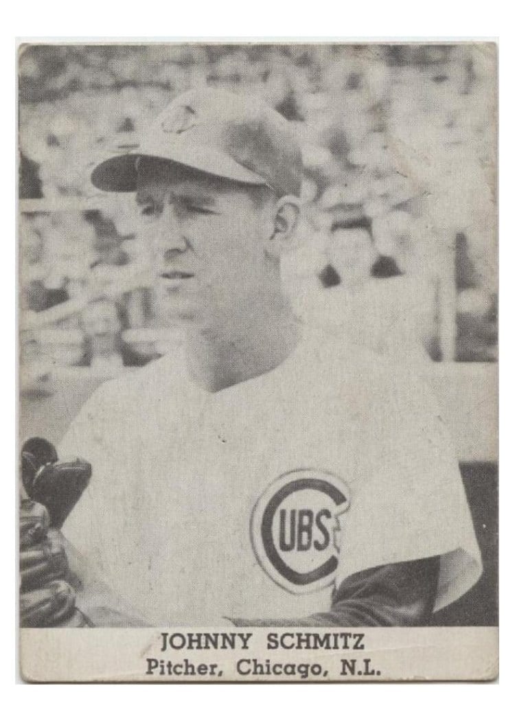 1947 Tip Top Bread Johnny Schmitz card
