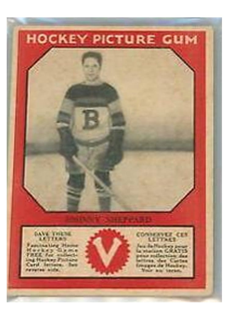 1933 V252 Canadian Gum Johnny Sheppard card