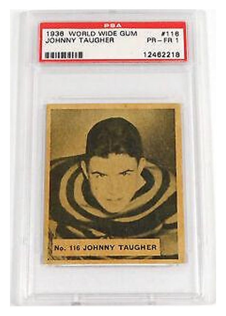 1937 V356 World Wide Gum Johnny Taugher #116 card