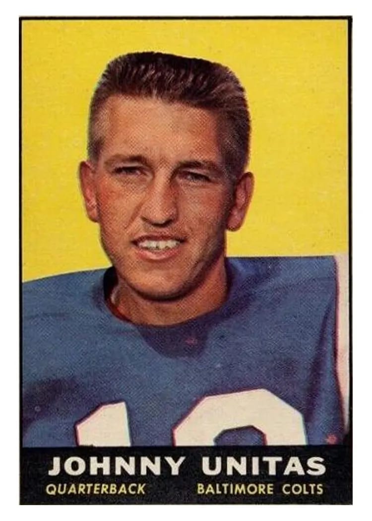 1961 Topps Johnny Unitas #1 card