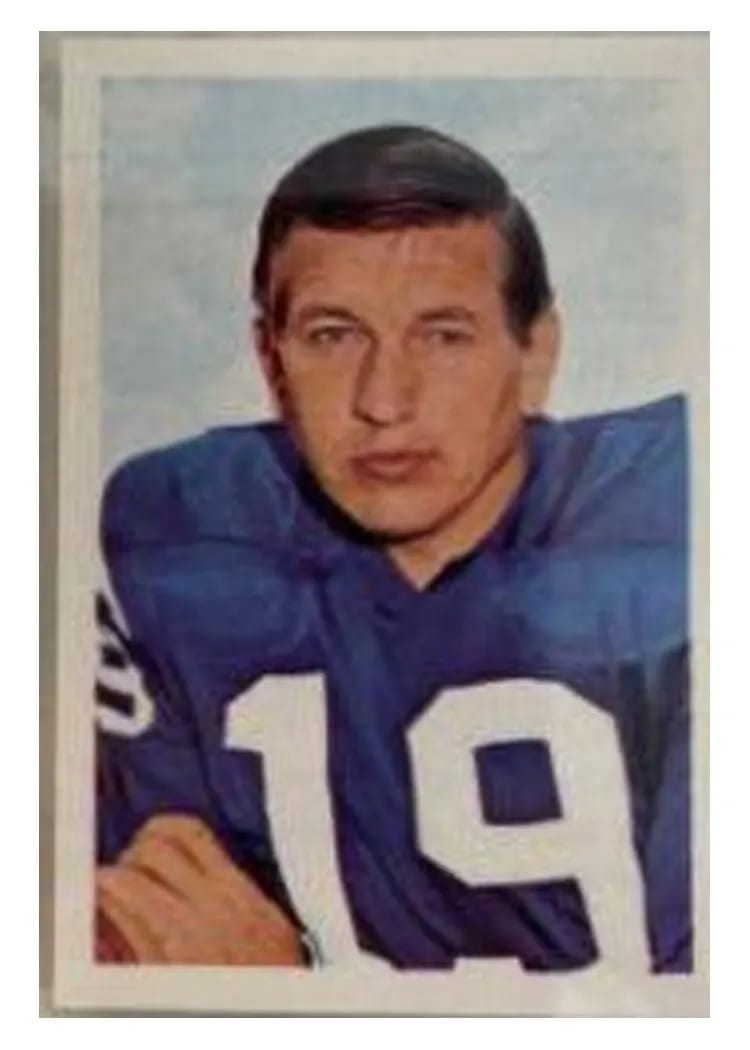 1972 NFLPA Wonderful World Stamps Johnny Unitas #28 card