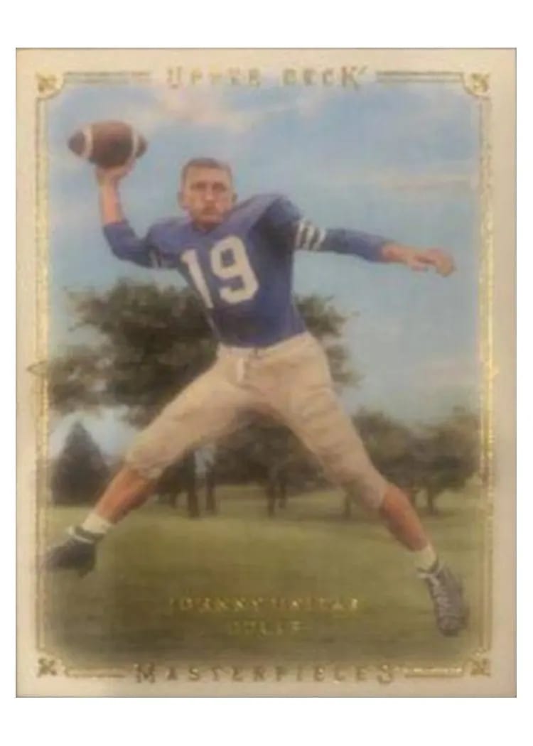 2008 Upper Deck Masterpieces Johnny Unitas #50 card