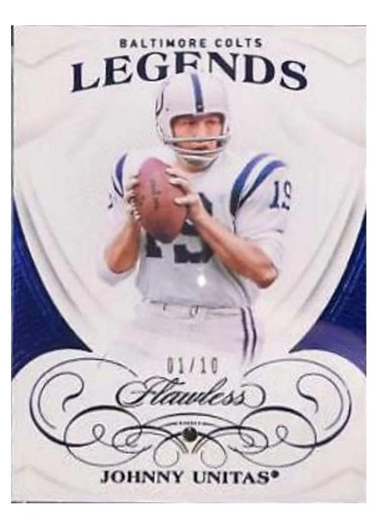 2019 Panini Flawless Base Ruby Johnny Unitas #90 card