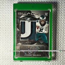 2024 Panini Black Rookie Patch Autographs Johnny Wilson #240 card