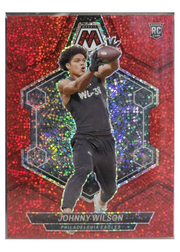 2024 Panini Mosaic Base Set Johnny Wilson Red Sparkle #396 card