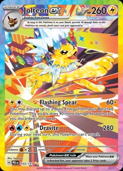 2025 Prismatic Evolutions Jolteon ex #153 card