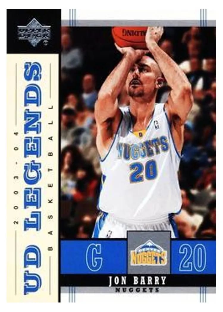 2003 Upper Deck Legends Jon Barry #17 card