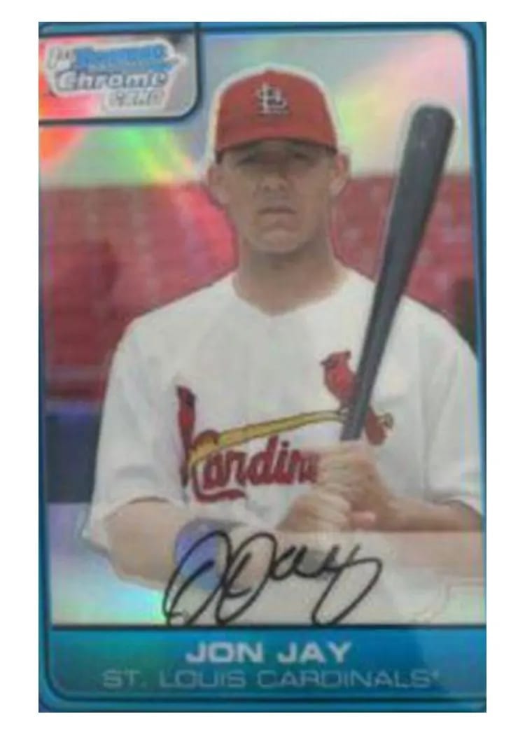 2006 Bowman Chrome Draft Picks Jon Jay #DP10 card