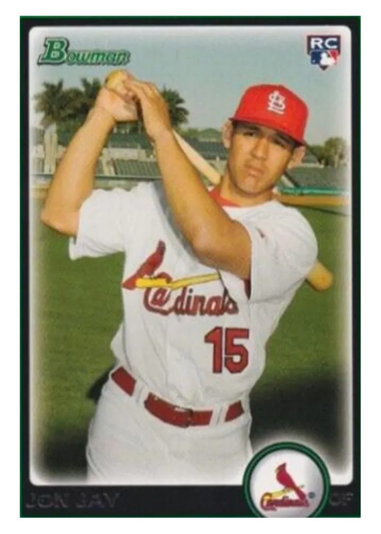 2010 Bowman Draft Picks Jon Jay #BDP18 card
