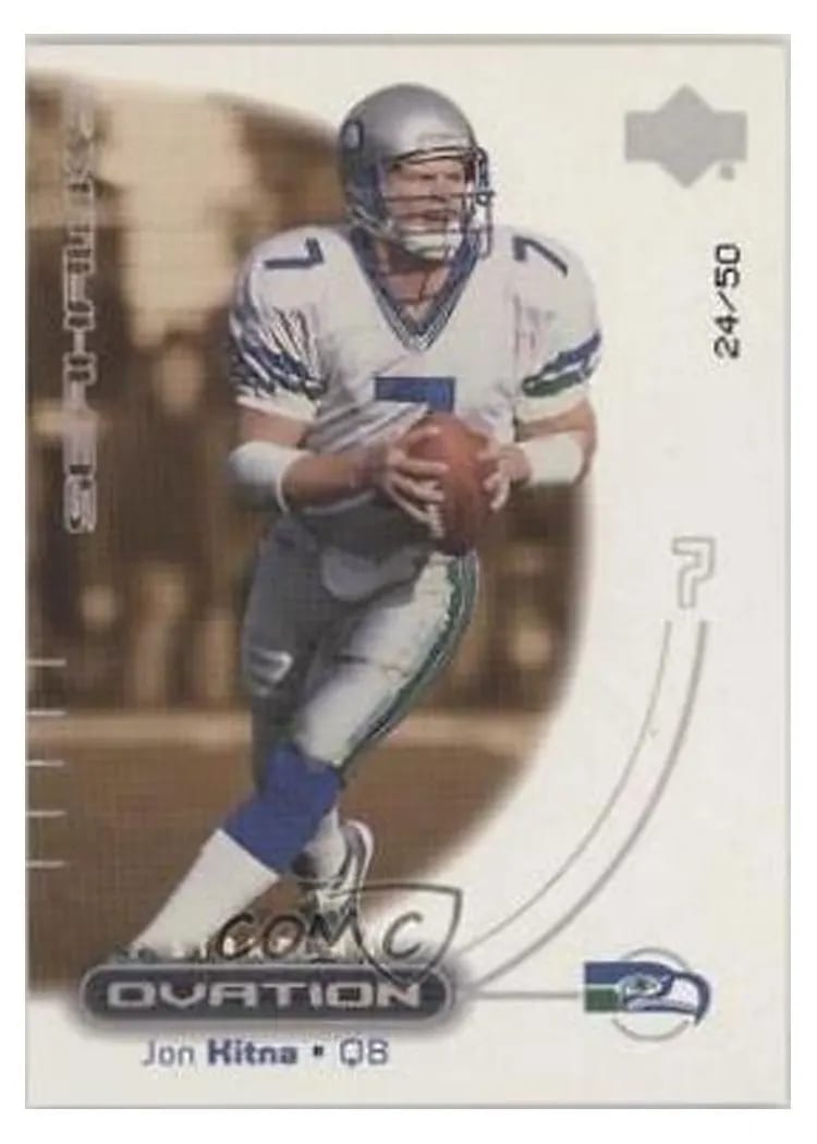 2000 Upper Deck Ovation Jon Kitna Standing Ovation #54 card