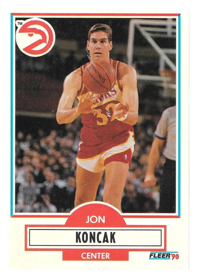 1990 Fleer Update Jon Koncak #U-1 card