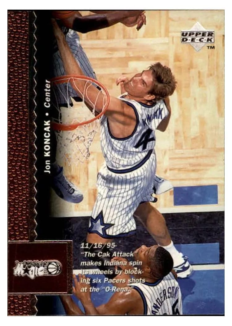 1996 Upper Deck Jon Koncak #87 card