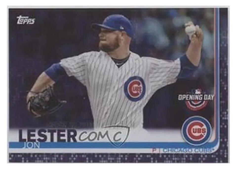 2019 Topps Opening Day Base Set Jon Lester #20 card
