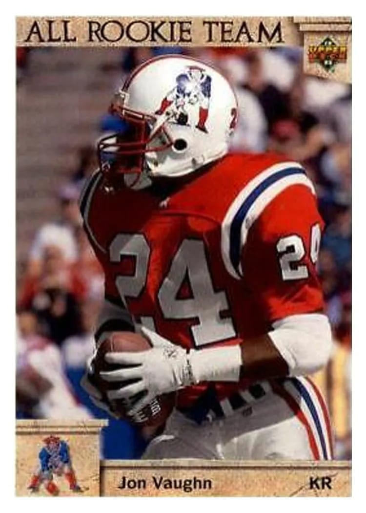 1992 Upper Deck Jon Vaughn #55 card