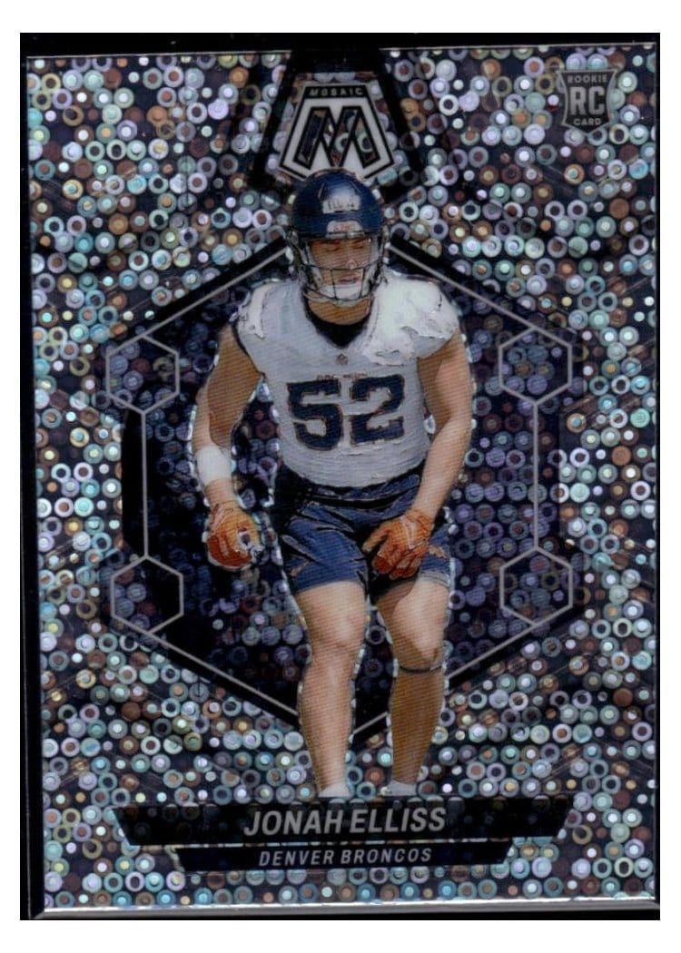 2024 Panini Mosaic Base Set Jonah Elliss No Huddle Silver #364 card