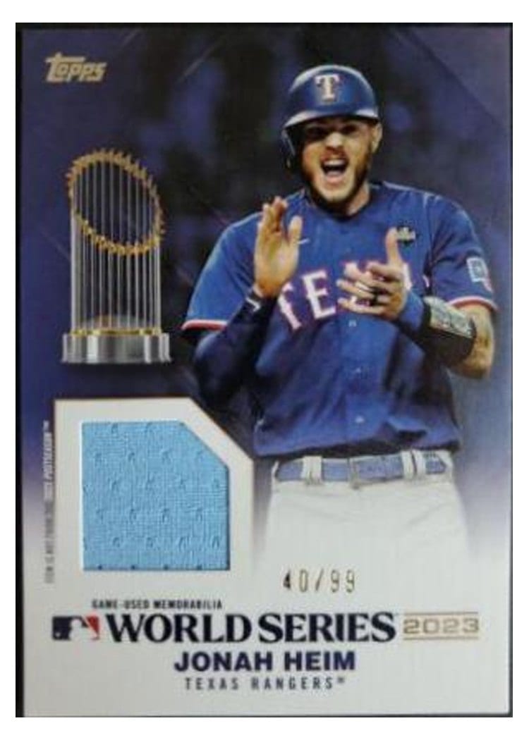 2024 Topps World Champion Relics Jonah Heim #WSR-JH card
