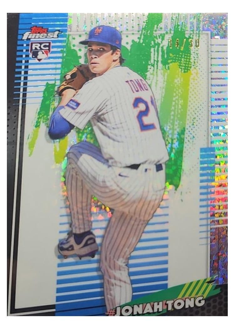 2026 Topps Finest Jonah Tong #72 card