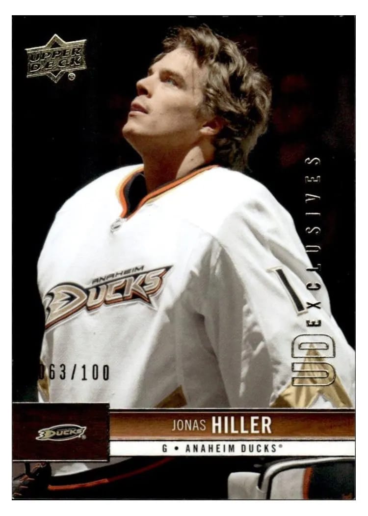 2012 Upper Deck Jonas Hiller #7 card