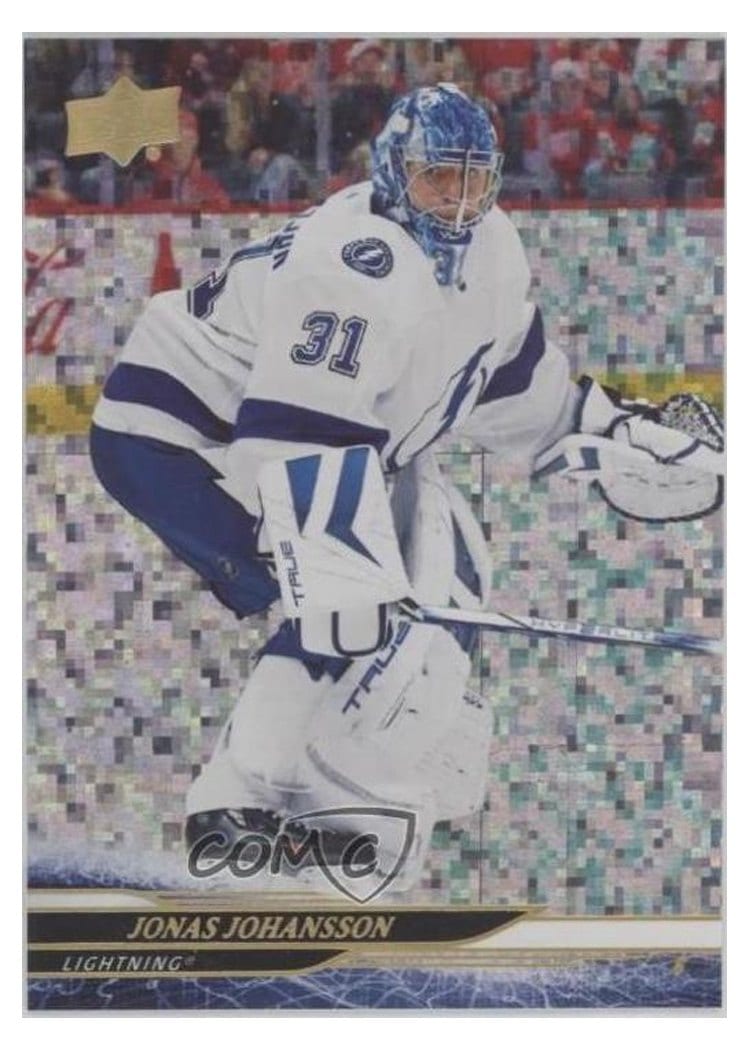 2024-25 Upper Deck Base Set Jonas Johansson Speckled Rainbow #164 card