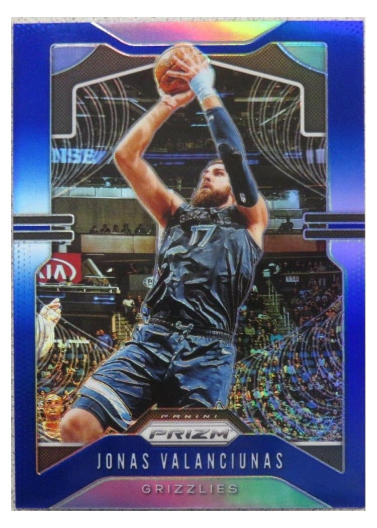 2019-20 Panini Prizm Base Set Jonas Valanciunas Blue Prizm #229 card