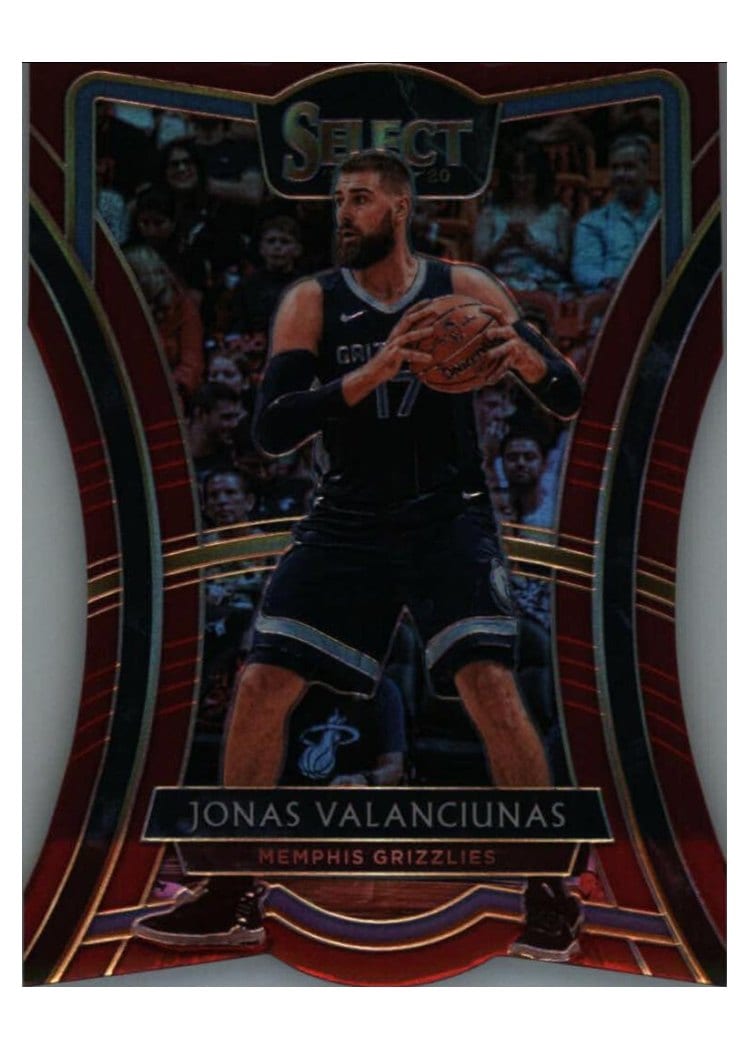 2019-20 Panini Select Base Set Jonas Valanciunas Die Cut Maroon Prizm #131 card