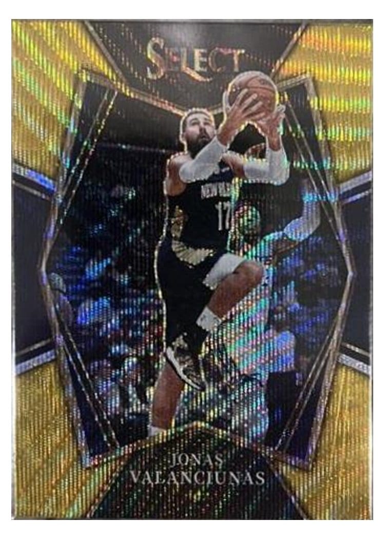 2021-22 Panini Select Base Set Jonas Valanciunas Gold Wave Prizm #113 card
