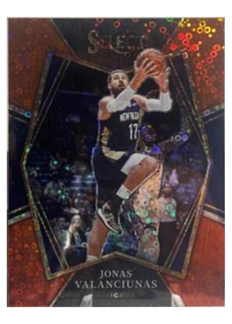 2021-22 Panini Select Base Set Jonas Valanciunas Red Disco Prizm #113 card