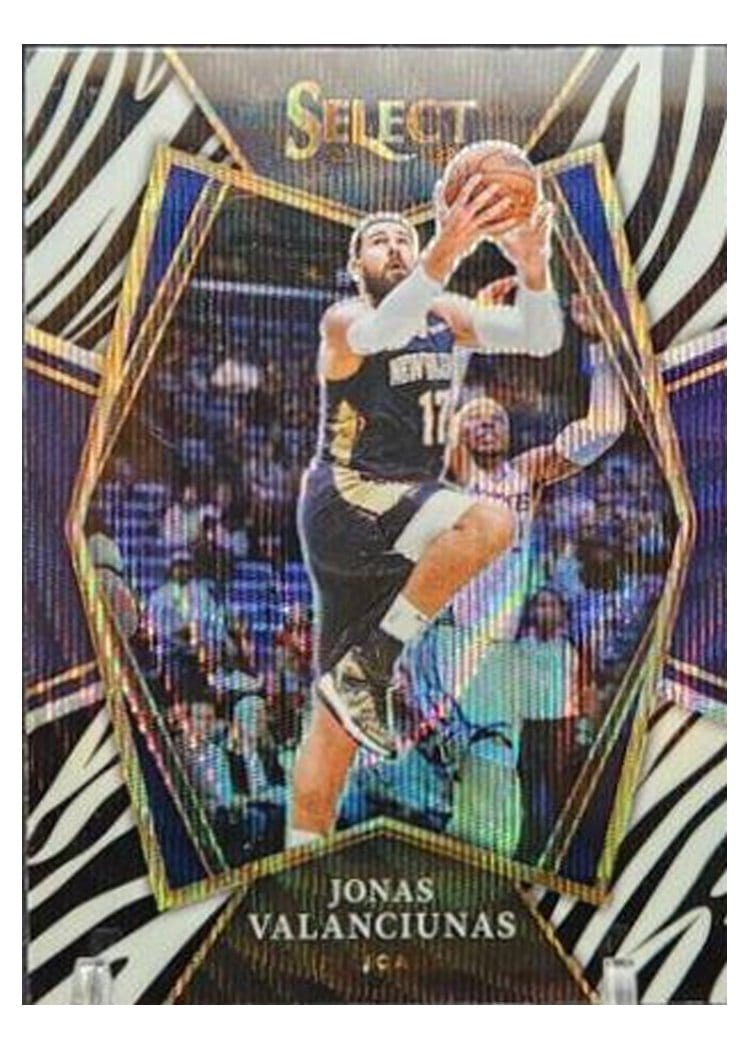 2021-22 Panini Select Base Set Jonas Valanciunas Zebra Prizm #113 card