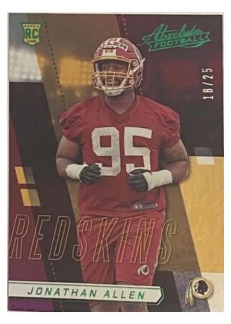 2017 Panini Absolute Jonathan Allen #190 card
