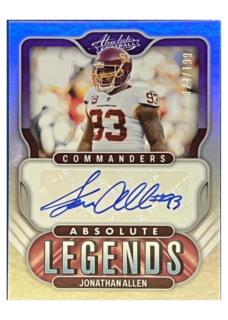 2022 Panini Absolute Absolute Legends Jonathan Allen #AL-JA card