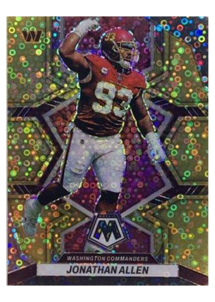 2022 Panini Mosaic Base Set Jonathan Allen No Huddle Gold #198 card