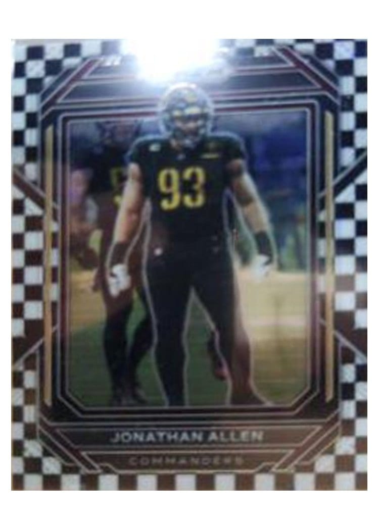 2022 Panini Prizm Base Set Jonathan Allen Black White Checker #297 card