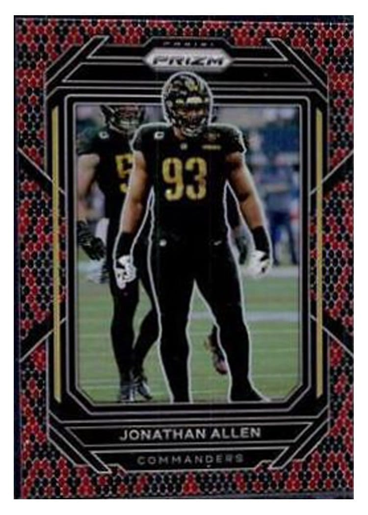 2022 Panini Prizm Base Set Jonathan Allen #297 card
