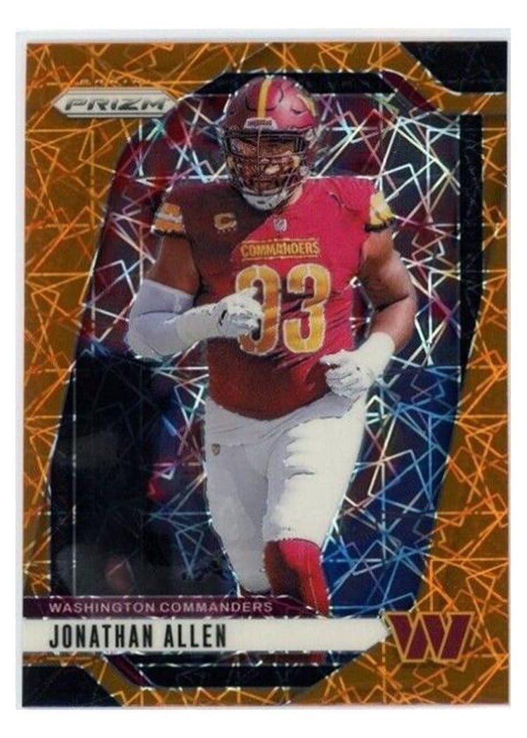 2024 Panini Prizm Base Set Jonathan Allen Orange Lazer #292 card