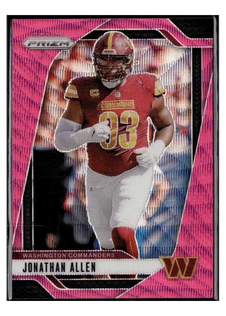 2024 Panini Prizm Base Set Jonathan Allen Pink Wave #292 card